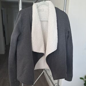 Abercrombie & Fitch Charcoal Gray Teddy Jacket